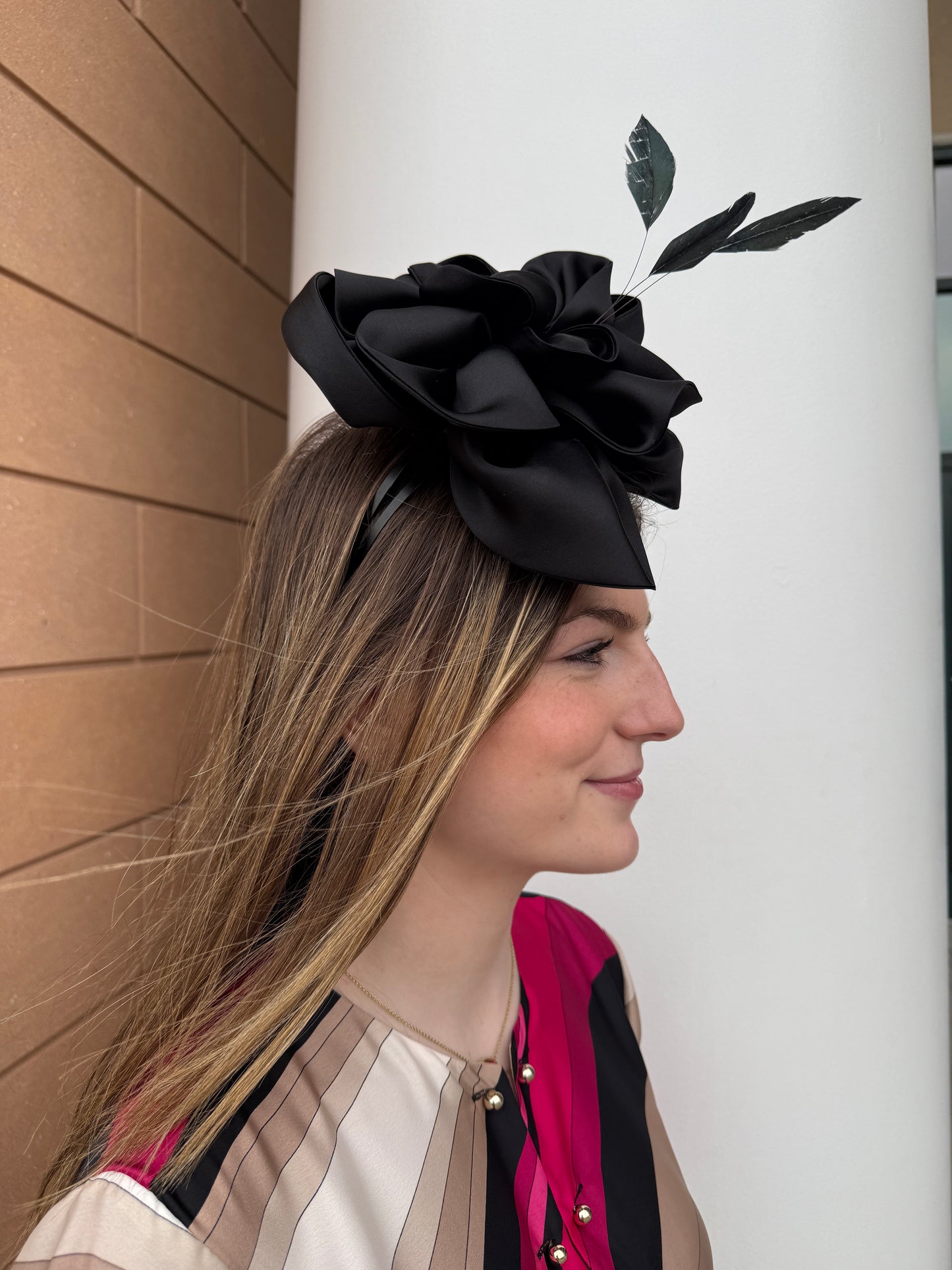 Rusalia Hat by Christine A Moore Millinery in Black