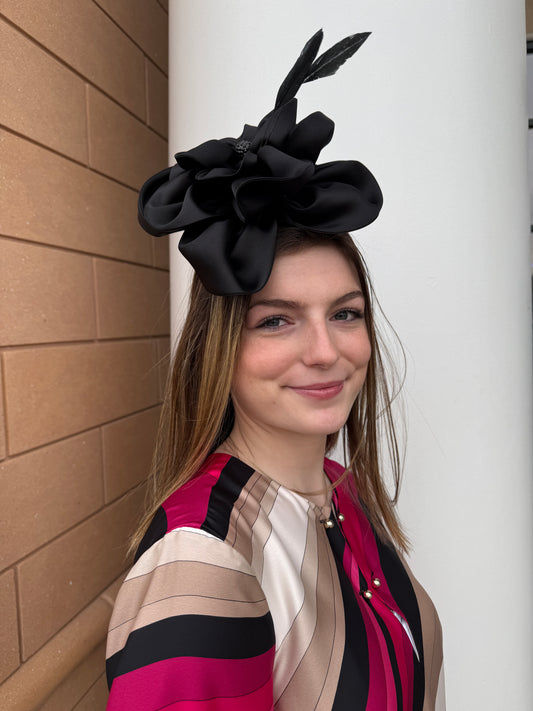 Rusalia Hat by Christine A Moore Millinery in Black