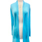 Classic Cashmere Cardigan by Incashmere in Aqua Sea