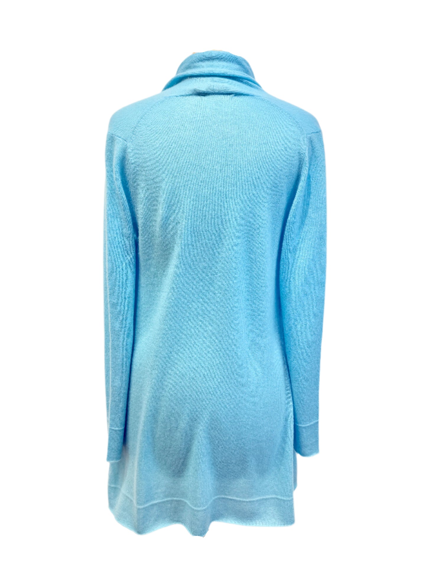 Classic Cashmere Cardigan by Incashmere in Aqua Sea