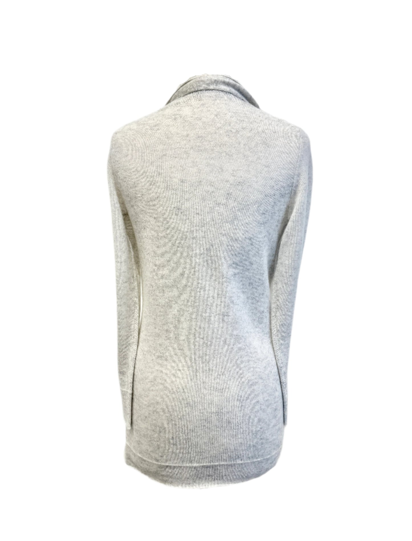 Classic Cashmere Cardigan by Incashmere in Silver Heather