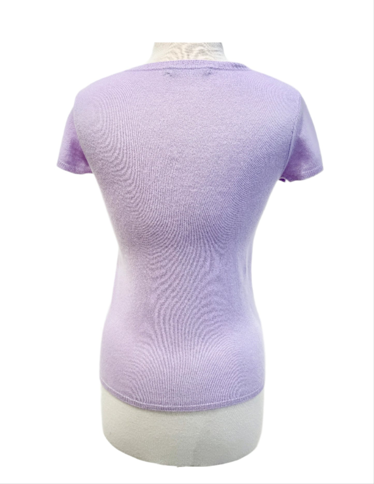 Luxury CashmereTee by InCashmere in Candy Lilac