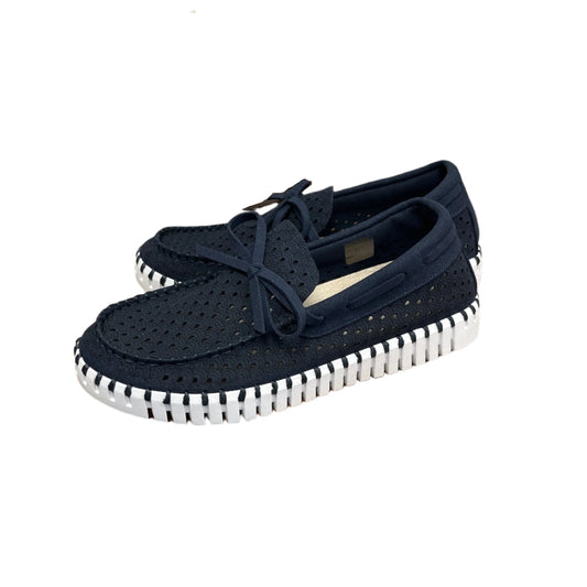 Tulip Shoe with Laces by Ilse Jacobsen in Dark Indigo