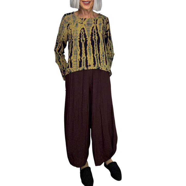 Tucked Hem Pant by Gerties in Chicory