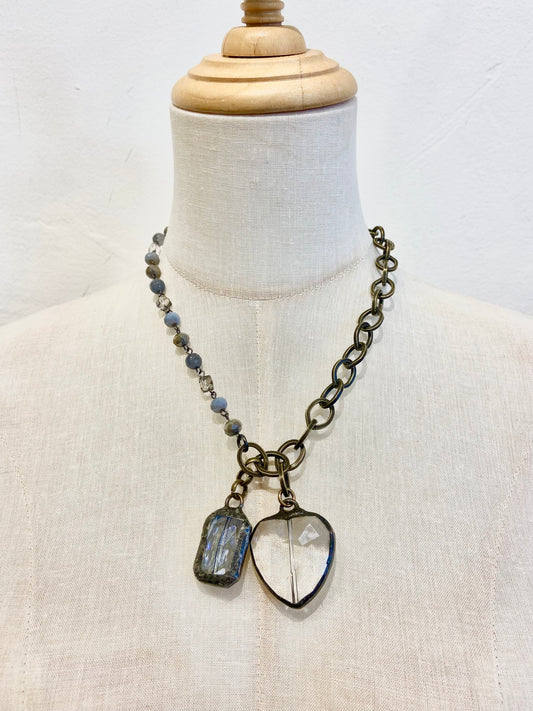 Crystal Heart Pendant Necklace by Marc Griffith