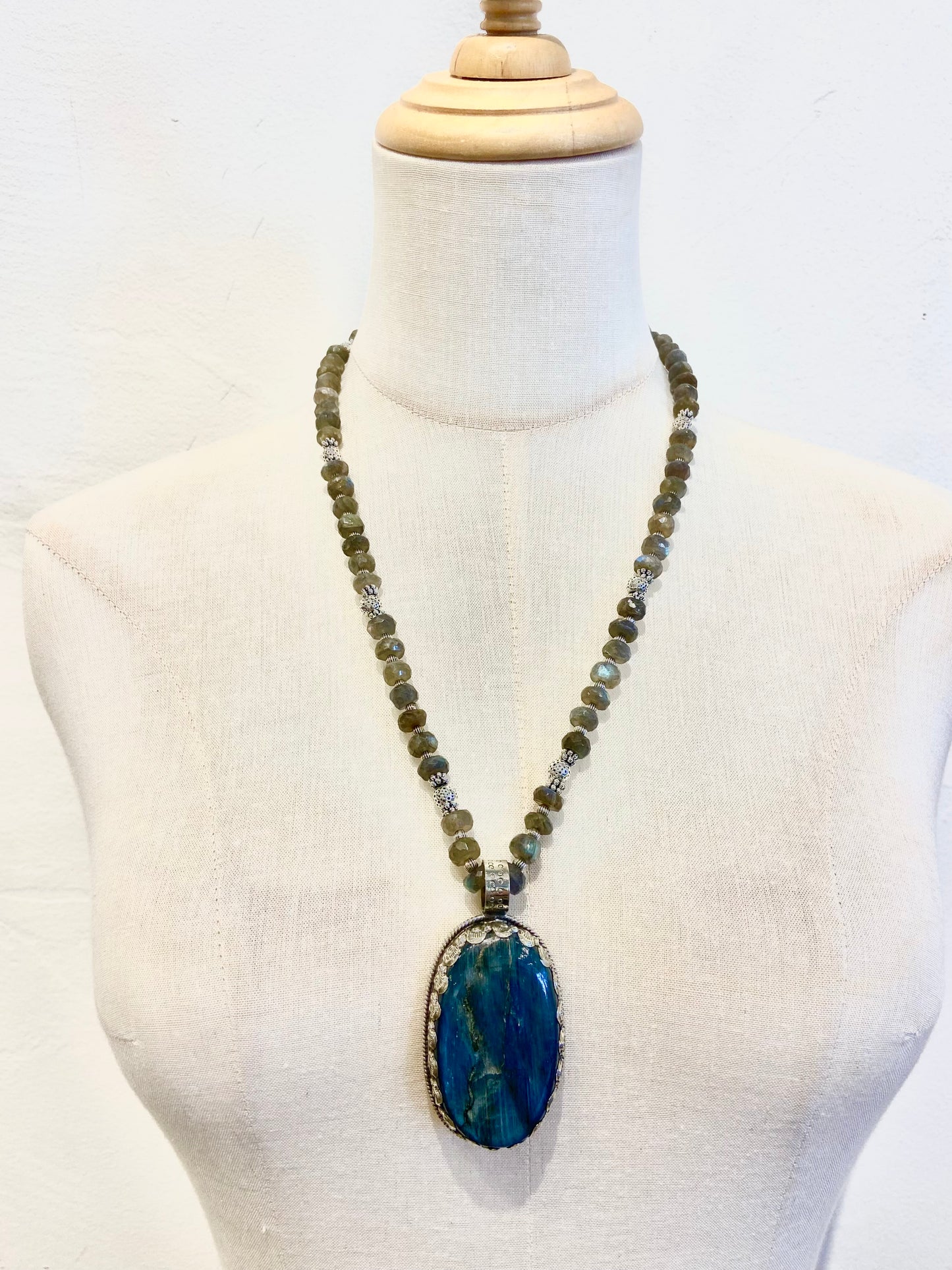 Labradorite Gemstone by Dorjec Design with Labradorite Bead Necklace