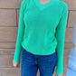 V-Neck Sweater by Pure Amici in Mint
