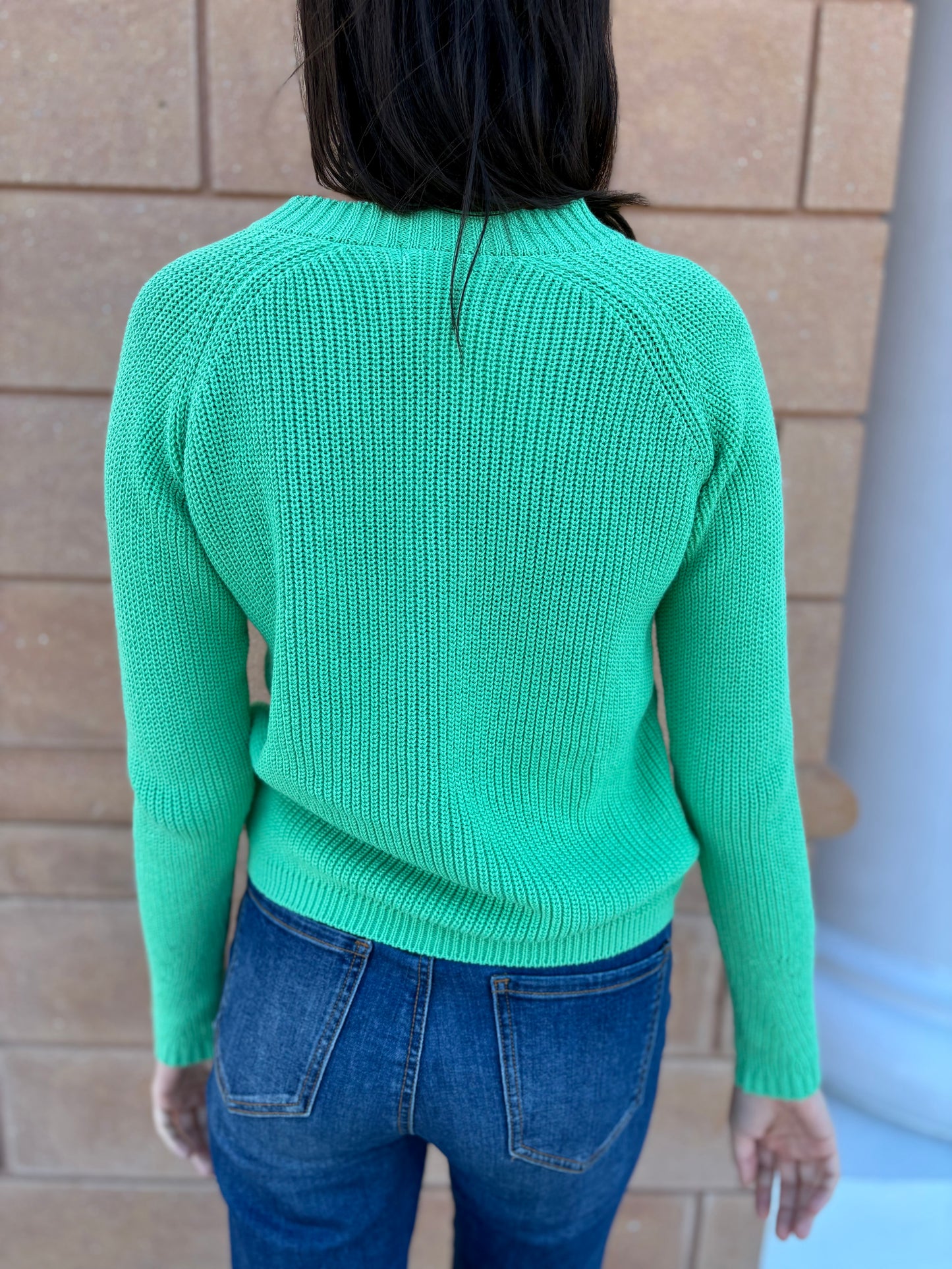 V-Neck Sweater by Pure Amici in Mint