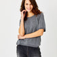 Ludo Knit Tee w/Lurex by Suzy D London in Dark Grey