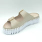 Tulip Slide Sandals by Ilse Jacobsen in Silver