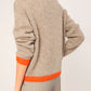 Bicolor Sweater by Indi & Cold in Beige