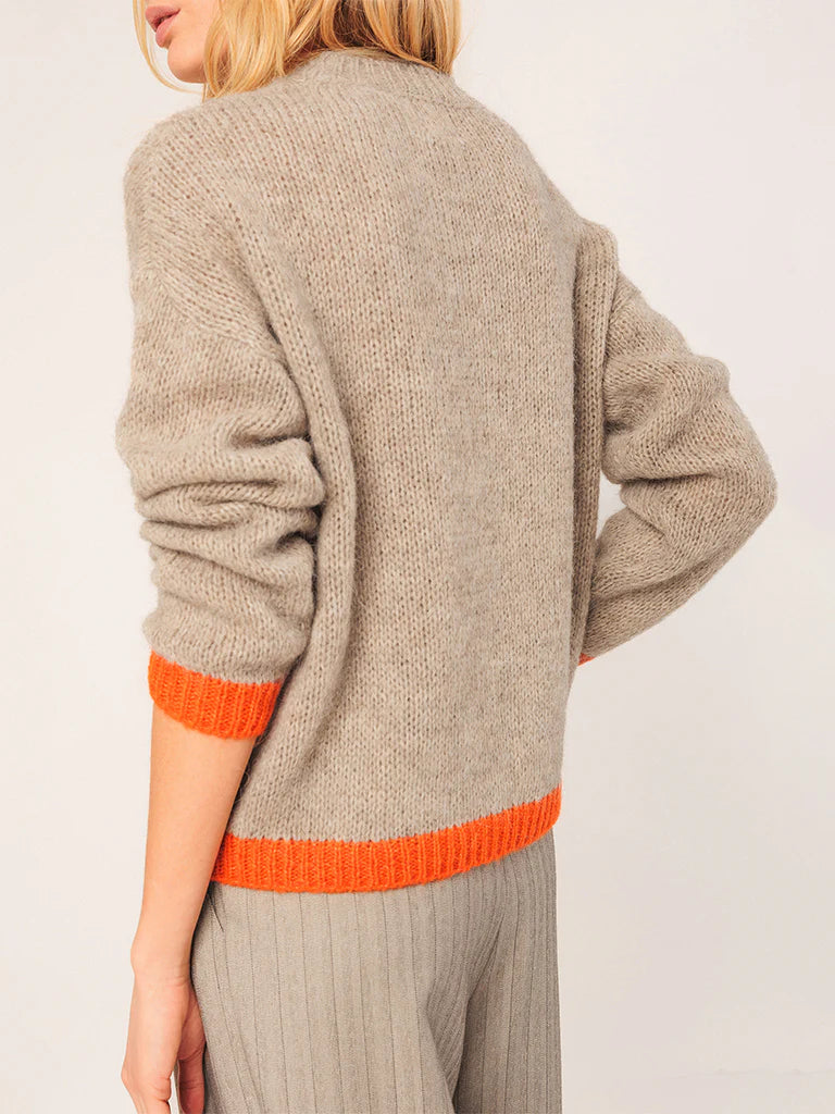 Bicolor Sweater by Indi & Cold in Beige