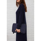 Napa Leather Intrecciato (Braided) Shoulder/Crossbody Bag by Milio Milano in Navy Blue