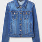 Classic Stretch Denim Jacket By Franne Golde in Classic Wash