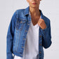 Classic Stretch Denim Jacket By Franne Golde in Classic Wash
