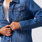 Classic Stretch Denim Jacket By Franne Golde in Classic Wash