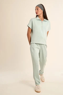 Jackie Knitted Pants by Gabrielle in Sage