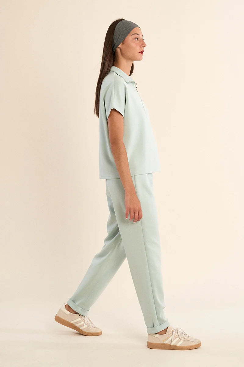 Jackie Knitted Pants by Gabrielle in Sage