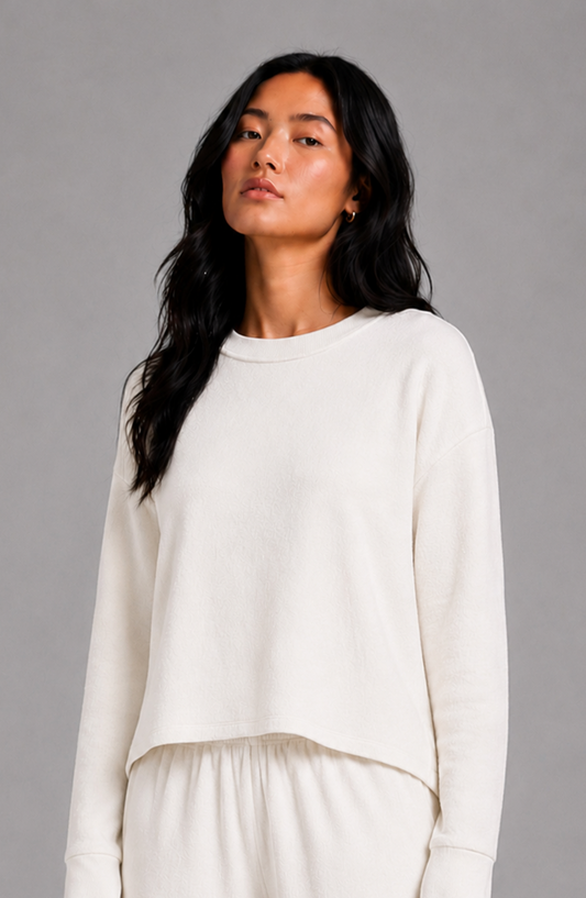Long Sleeve Popover by Astrologie in Winter White