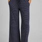 Hacci Stripe Wide Leg Pant by Astrologie in Navy/White