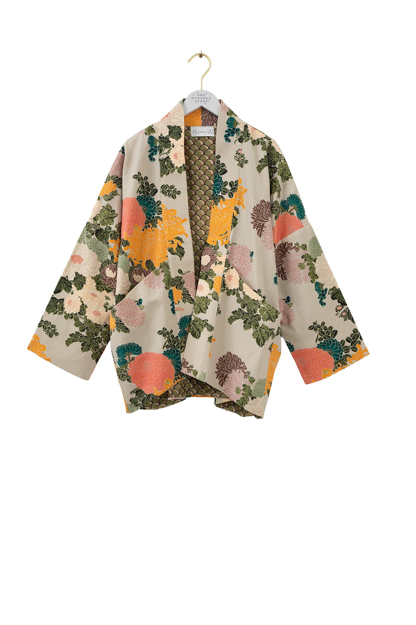 Jacquard Pocket Jacket by One Hundred Stars in Putty