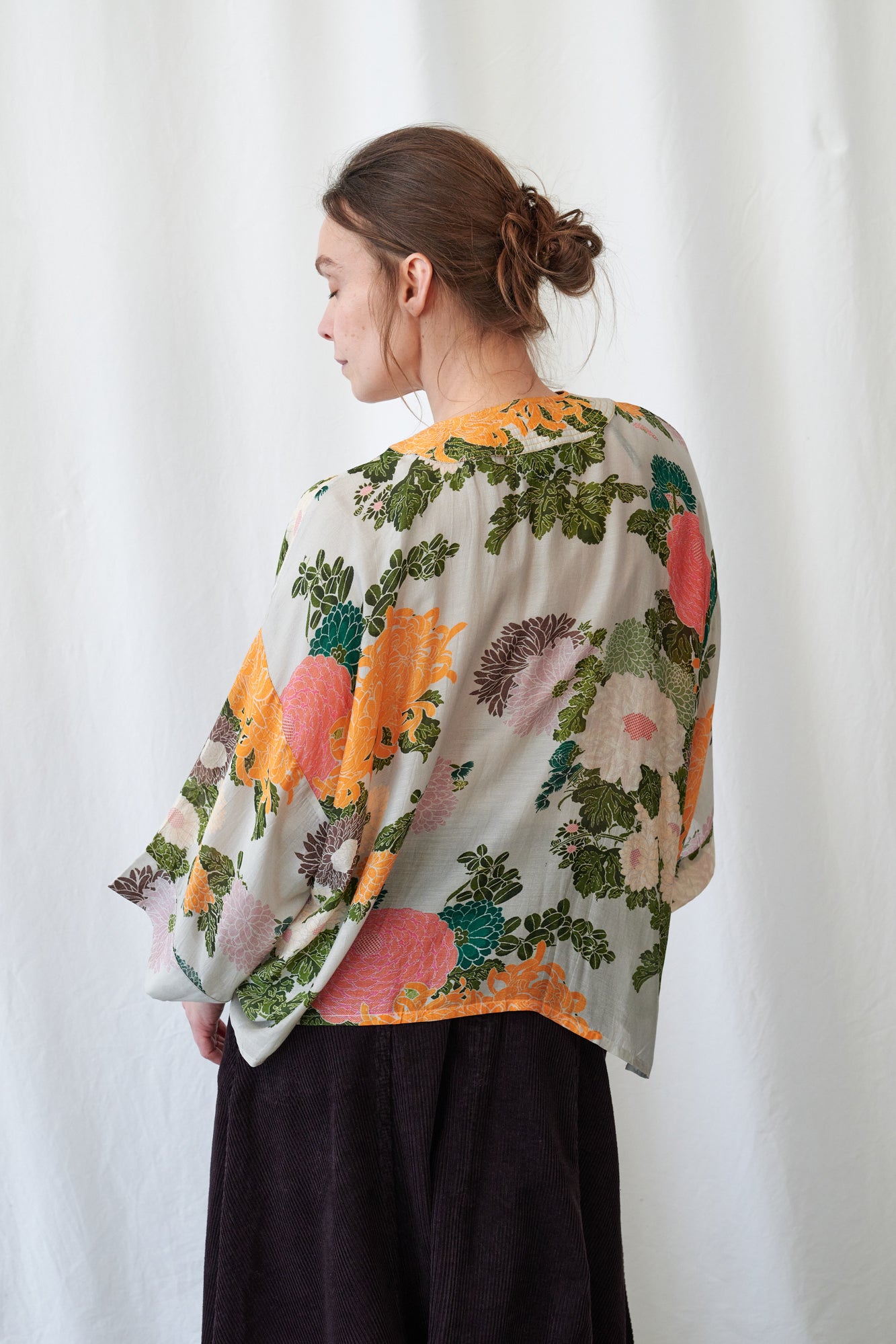 Jacquard Kimono by One Hundred Stars in Putty