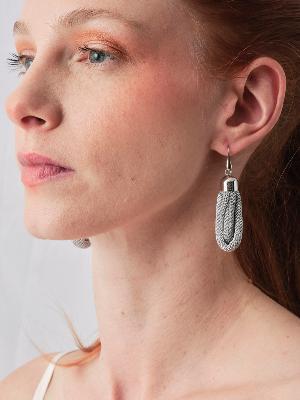 Josephine Bo Earrings by Maison Lurex in Silver