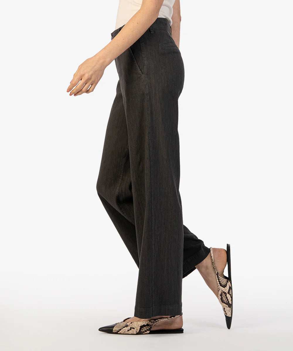 Meg Wide Leg Pants by Kut from the Kloth in Charcoal