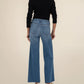 Meg High Rise Wide Leg Raw Hem Jeans by Kut from the Kloth in Earn