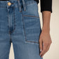 Meg High Rise Wide Leg Raw Hem Jeans by Kut from the Kloth in Earn