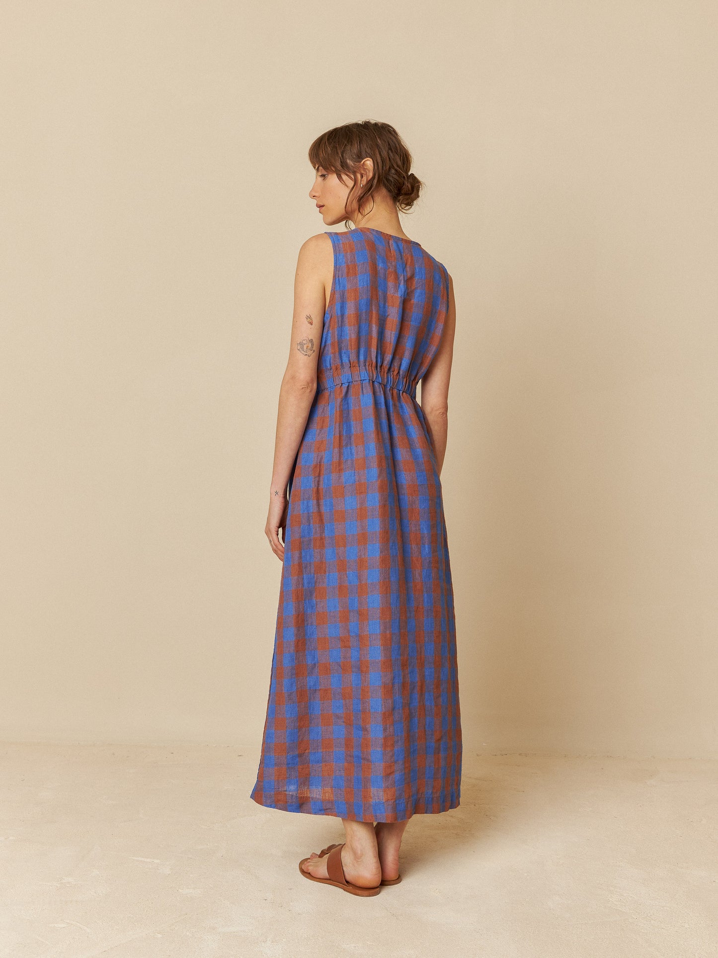 Maxi Two-Tone Dress by Indi & Cold in Azul