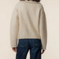Rue Zip-Up Sweater Knit Jacket by Kut from the Kloth in Cream