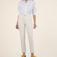 Reese High Rise Fab AB Ankle Straight Raw Hem by Kut from the Kloth in Ecru