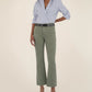 Kelsey High Rise Fab AB Ankle Flare Leg Pant by Kut from the Kloth in Sage Green
