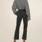 Kelsey High Rise Fab AB Ankle Flare Leg Pant by Kut from the Kloth in Pewter Green