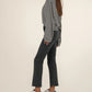 Kelsey High Rise Fab AB Ankle Flare Leg Pant by Kut from the Kloth in Pewter Green