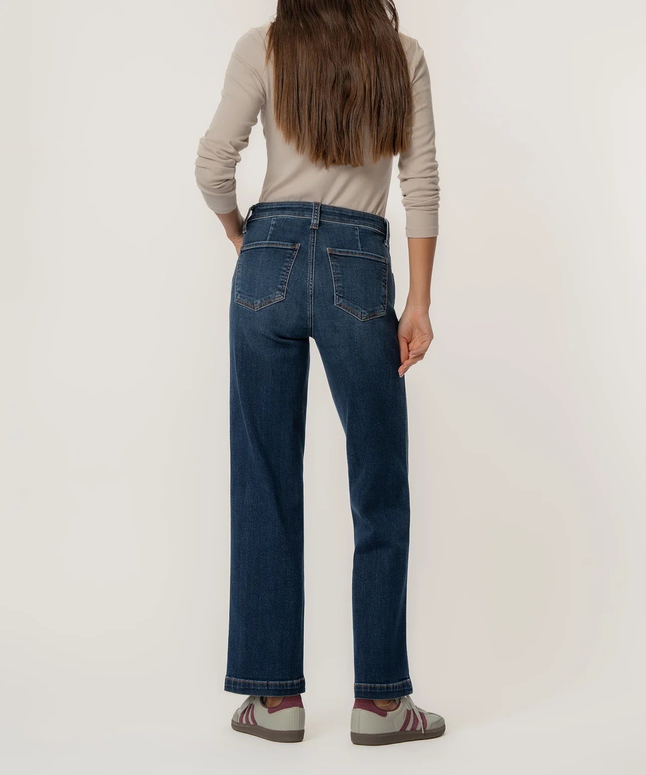 Pattie High Rise Straight Leg Jeans by Kut from the Kloth in Happy