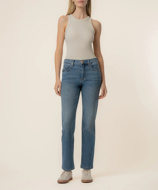 Blair High Rise Fab Ab Straight Leg Jeans by Kut from the Kloth in Thrive