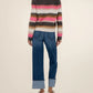 Elvira Striped Pullover Sweater by Kut from the Kloth in Brown and Pink