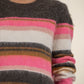 Elvira Striped Pullover Sweater by Kut from the Kloth in Brown and Pink