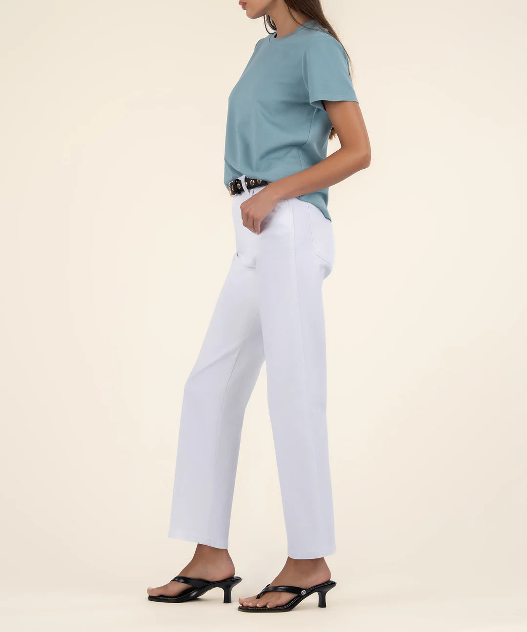 Remington Scoop Neck Short Sleeve Shirt by Kut from the Kloth in Sea Blue