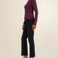 Noelie Scoop Neck Long Sleeve Knit Tee by Kut from the Kloth in Berry