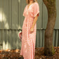 Kate Caftan by Ex Voto in Peach Blossom Tie Dye