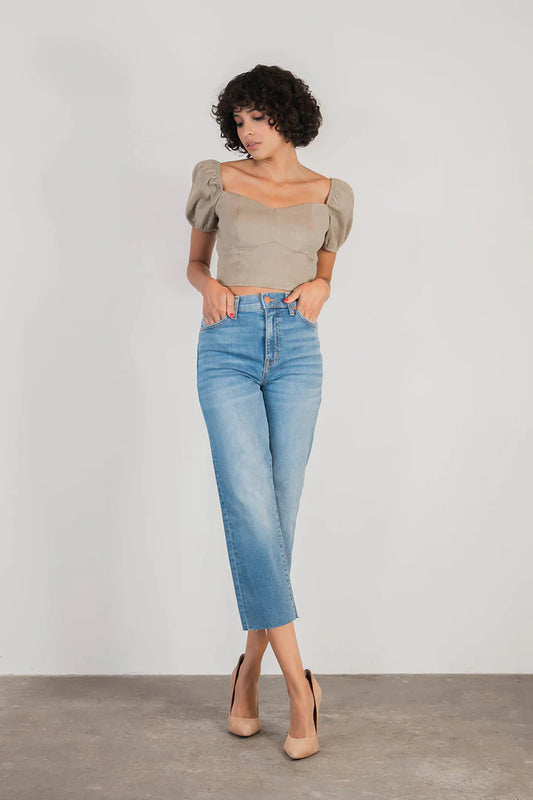 Austin Slim Crop Pant by Level 99 in Outstanding
