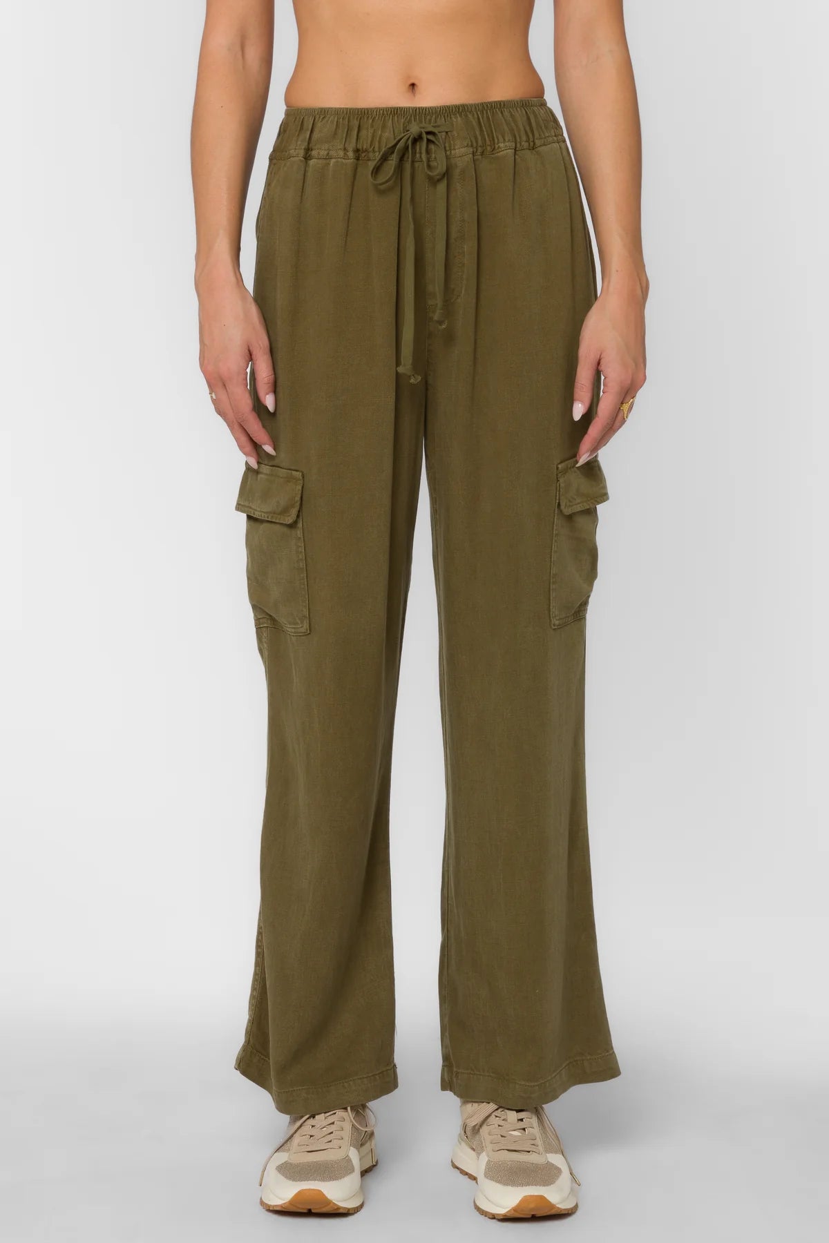 Lynlee Pants by Velvet Heart in Pesto Green