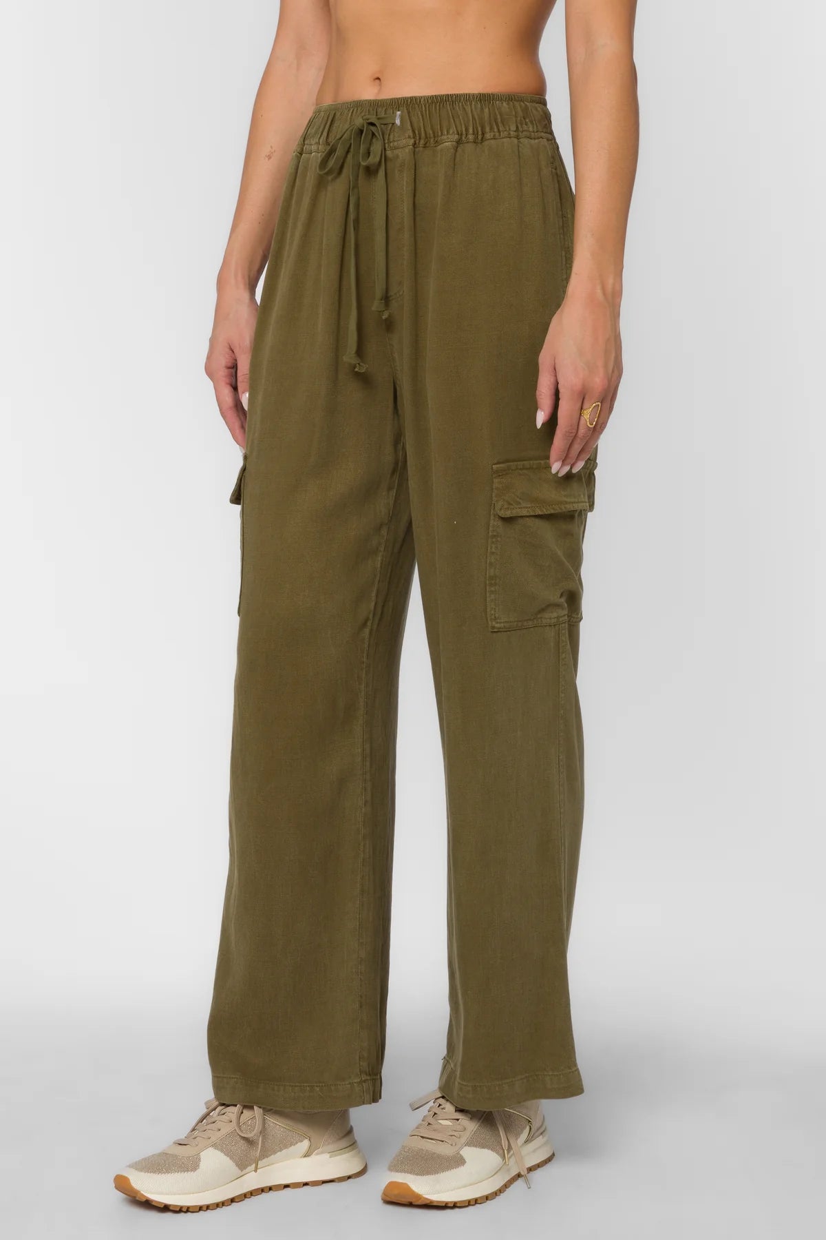 Lynlee Pants by Velvet Heart in Pesto Green