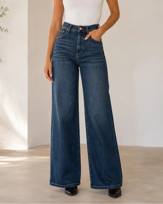 Hudson Wide Leg Jeans by Level 99 in The Baths
