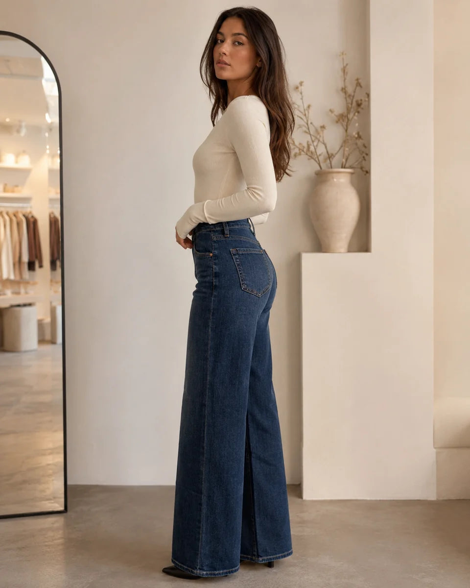 Hudson Wide Leg Jeans by Level 99 in The Baths
