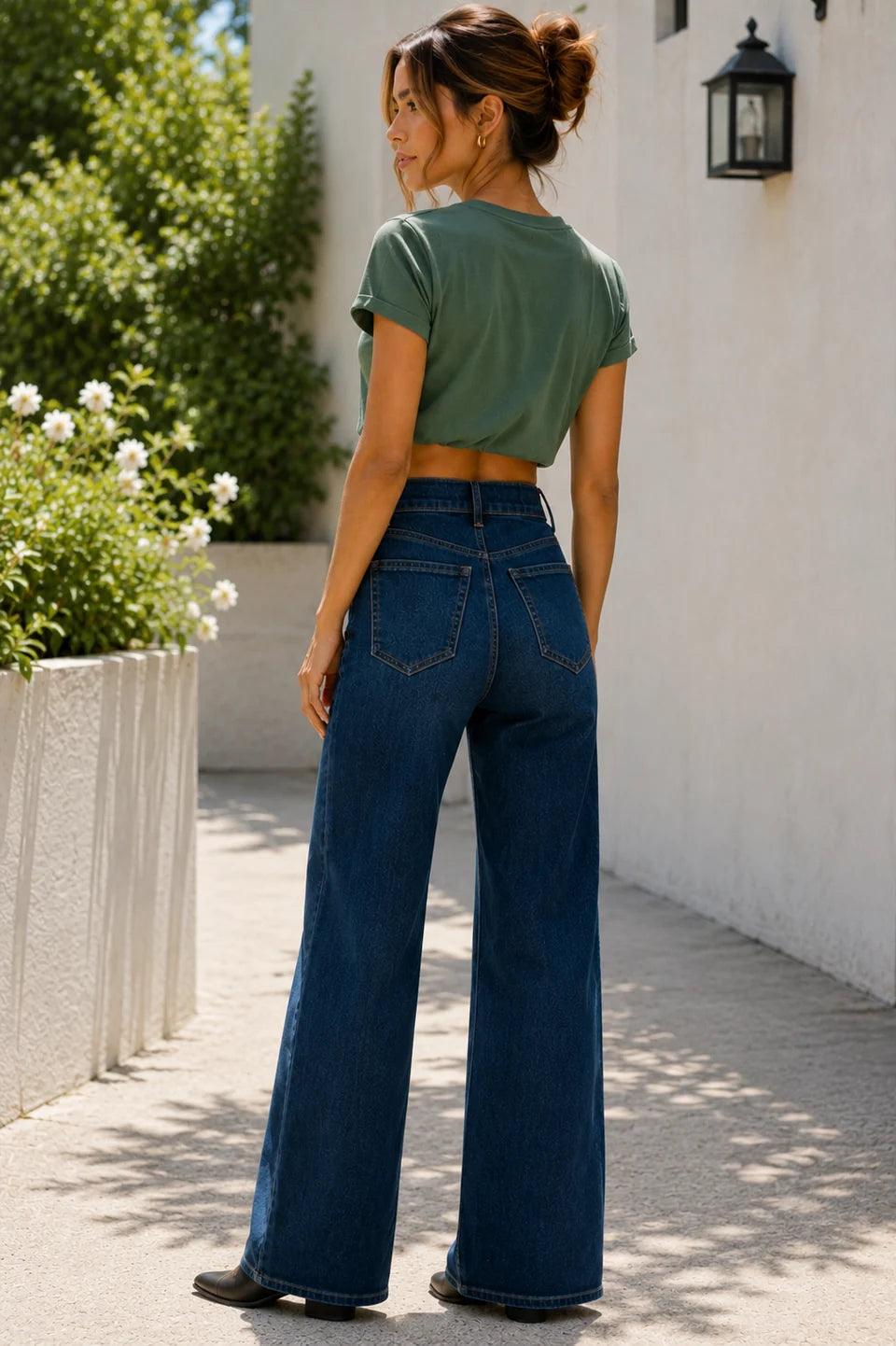Hudson Wide Leg Jeans by Level 99 in The Baths