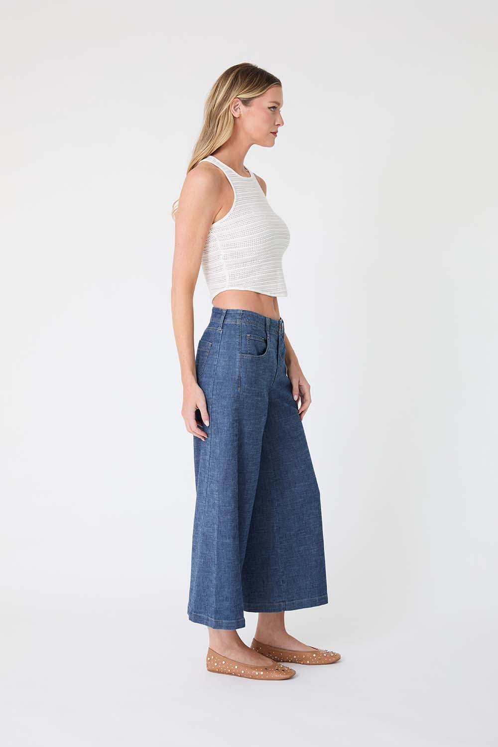 Aurora Wide Leg Pant by Level 99 in Starlight